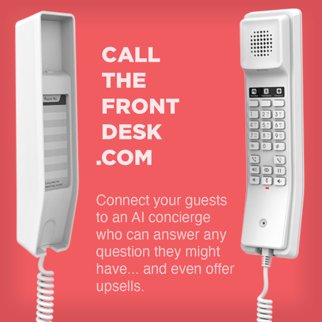 The Call The Front Desk wall phone, front and back